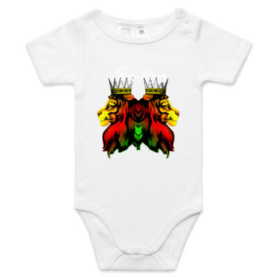 TINY KIING RASTA LION ONESIES  Thumbnail